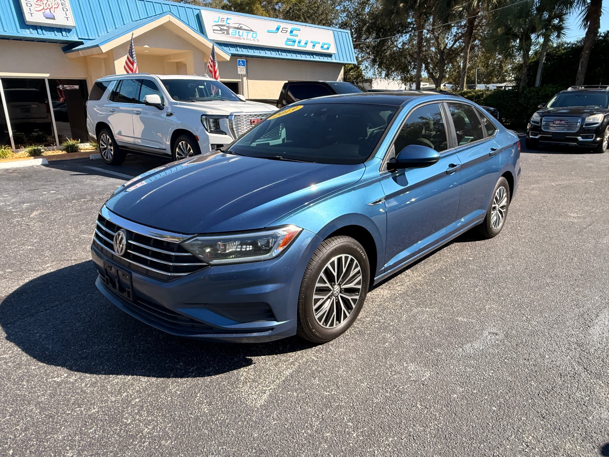 Blue 2019 Volkswagen Jetta SEL for sale in Naples, FL (1/17)
