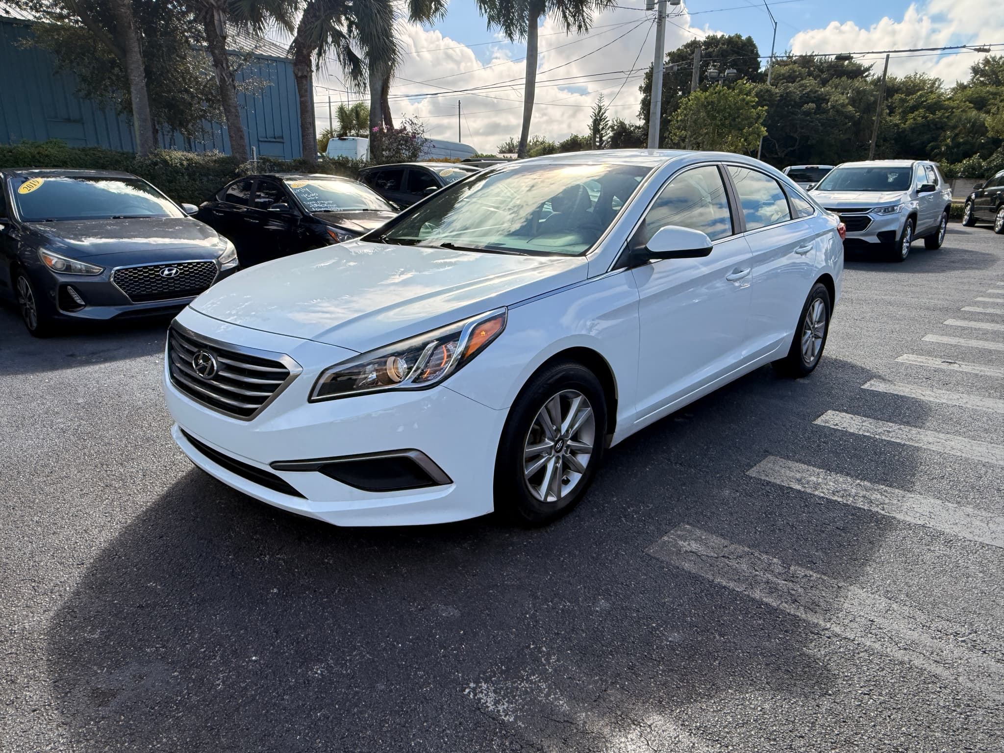 White 2016 Hyundai Sonata SE / SE w/Popular Pkg / Eco / Eco w/Tech Pkg for sale in Naples, FL (1/15)